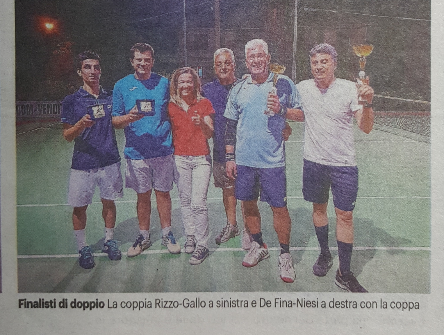 Tutti pazzi per il tennis, Niesi e De Fina dominano il doppio nel Tpra di Pizzo
